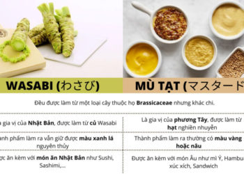 Phân biệt mù tat và Wasabi